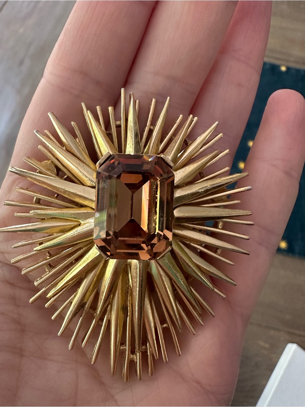 VTG Brooch Crown Trifari "Sputnik" or "Starburst" 1960s - Picture 6 of 7